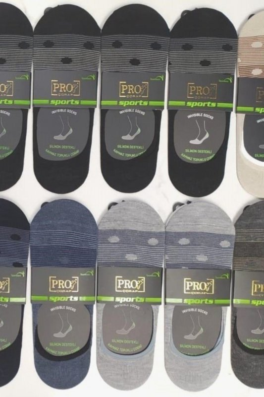 PRO STOPKI MĘSKIE Z SILIKONEM BAMBUS PRO 10720 41-44 MIX