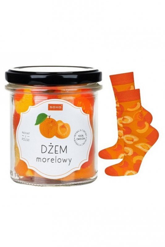 SOXO SKARPETY SOXO W SŁOIKU - DŻEM MORELOWY