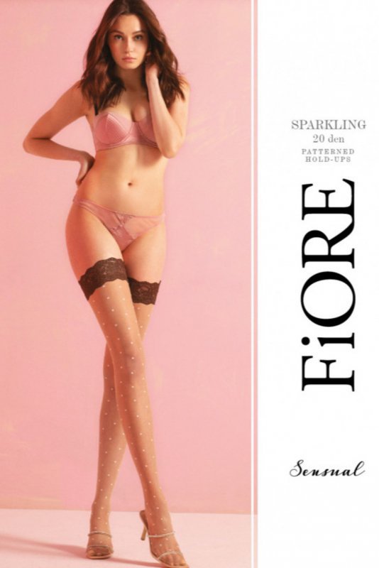 FIORE SPARKLING - Pończochy samonośne 20 DEN