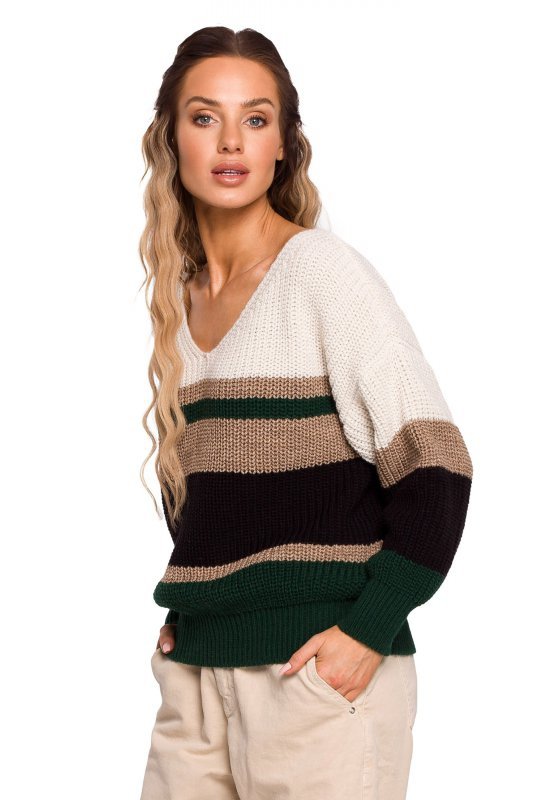 Moe M686 Sweter w pasy - model 1