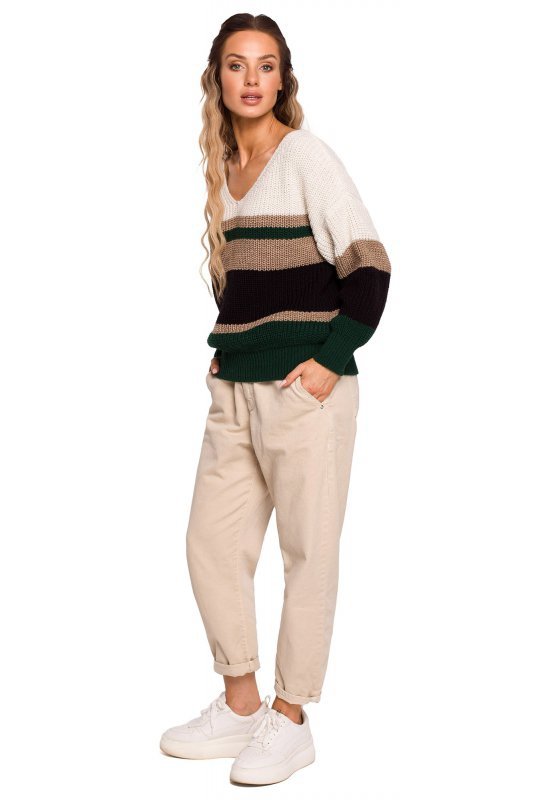 Moe M686 Sweter w pasy - model 1