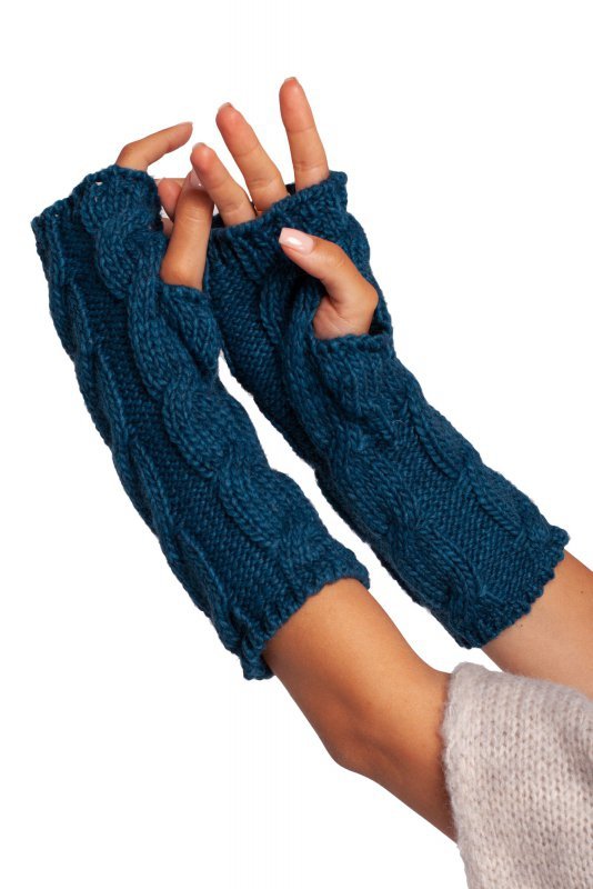 Be Knit BK098 Długie rękawiczki bez palców - morskie