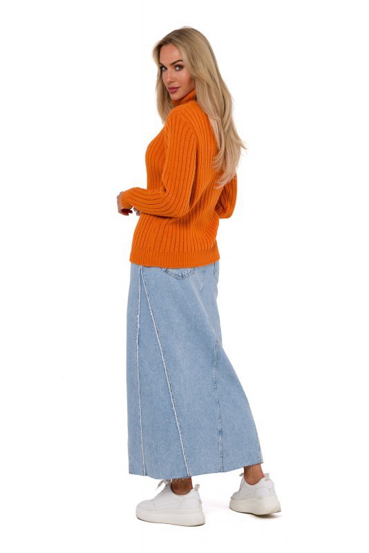 Moe M771 Sweter z golfem - pomarańczowy