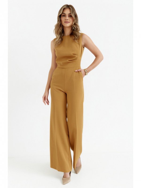Stylove S115 Kombinezon z szerokimi nogawkami - cynamonowy
