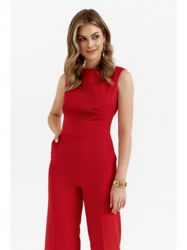 Stylove S115 Kombinezon z szerokimi nogawkami - czerwony