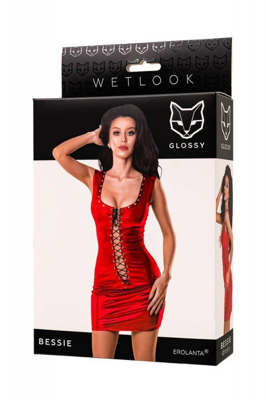 Glossy Glossy Bessie dress - red