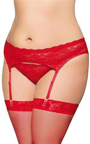 SoftLine Collection Garterbelt 3305 - Plus Size - red