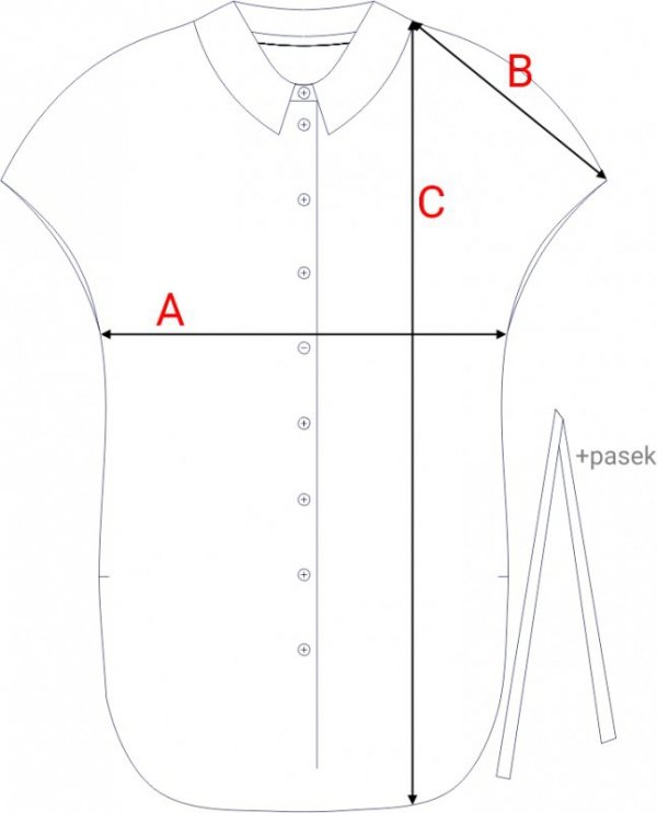 Stylove S402 Bawełniana koszula oversize tunika - liliowa