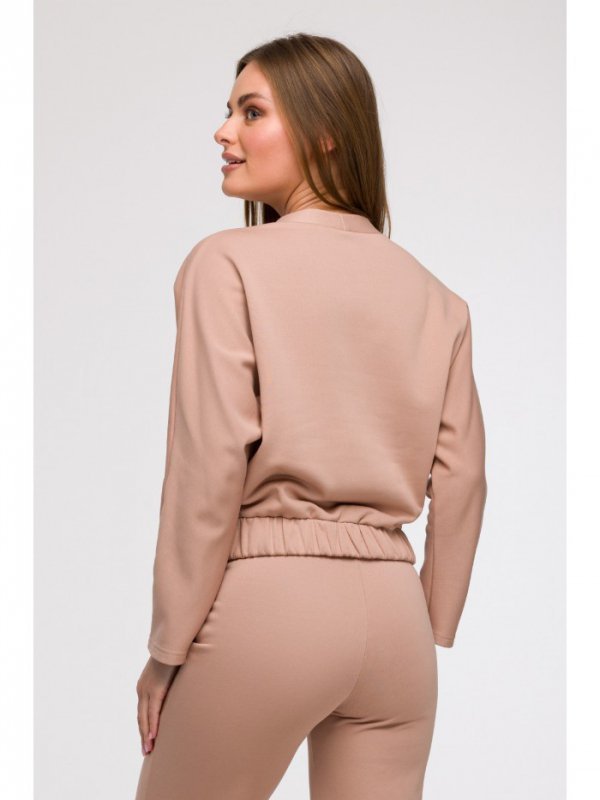 BeWear B292 Bluza z kopertowym dekoltem - mokka