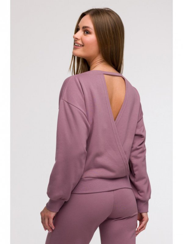 BeWear B293 Bluza z otwartymi plecami - wrzosowa