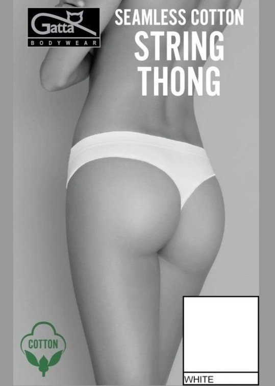 Gatta FIGI GATTA SEAMLESS COTTON STRING THONG WHITE