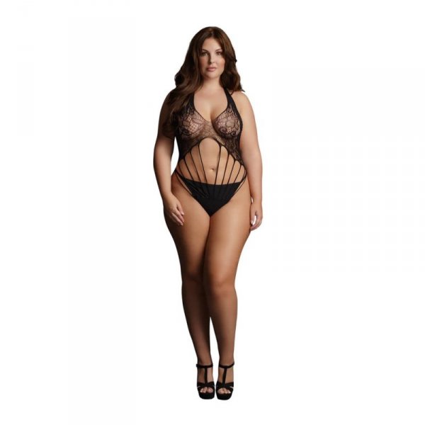 Le Désir Strappy Lace Teddy - Plus Size