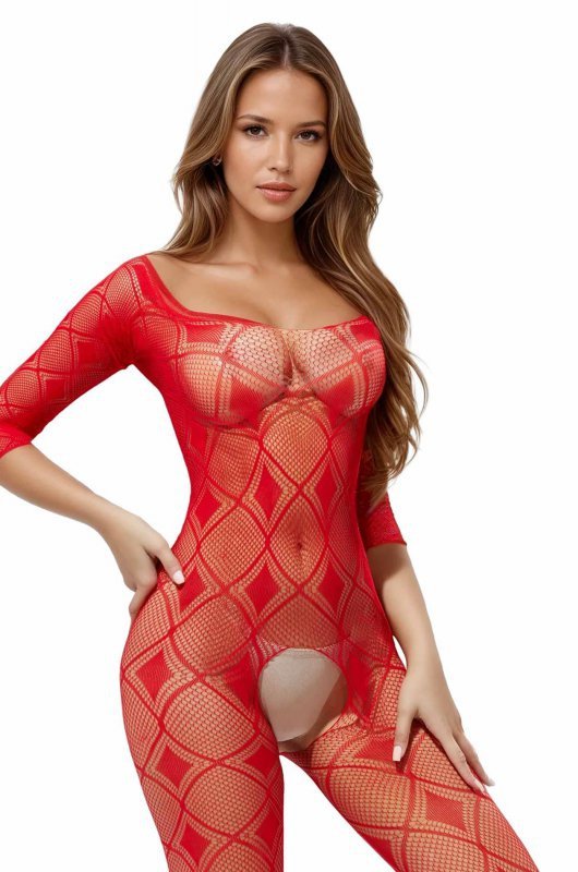SoftLine Collection Bodystocking 2037 red