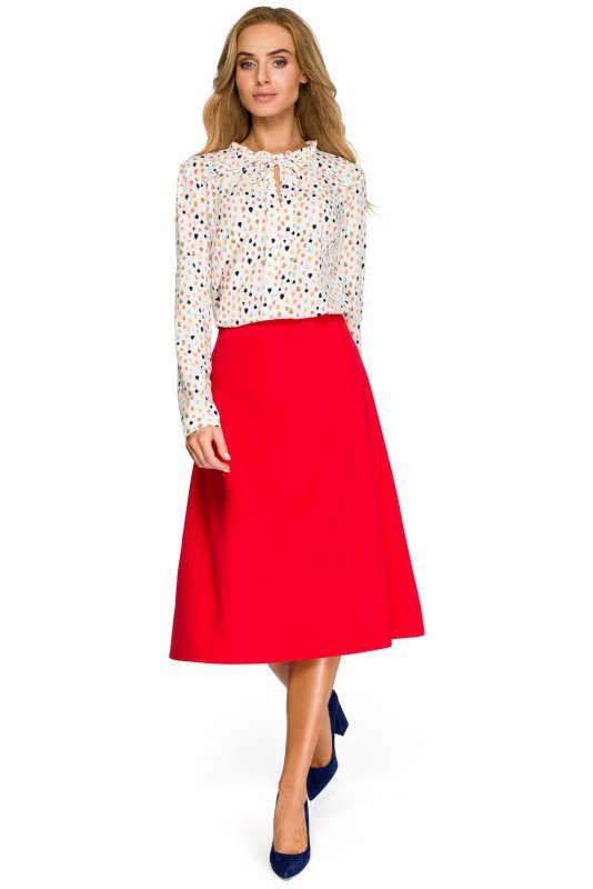 Stylove S133 Spódnica lekko rozkloszowana - czerwona
