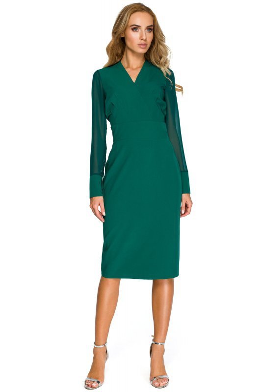 Stylove S136 Sukienka ołówkowa - zielona