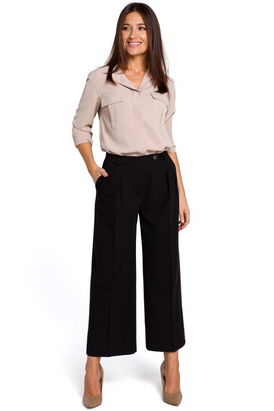 Stylove S139 Spodnie cullotes - czarne