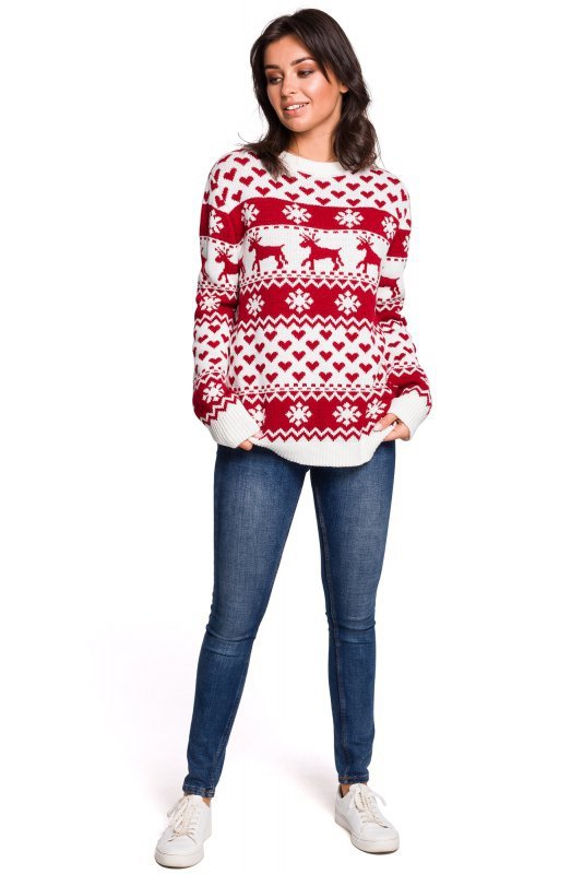 Be Knit BK039 Sweter z motywem świątecznym - model 2
