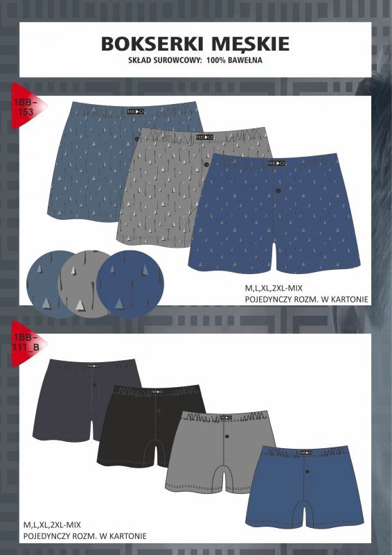 REDO BOKSERKI BAWEŁNIANE PUDEŁKO 1BB-111-153 SALE