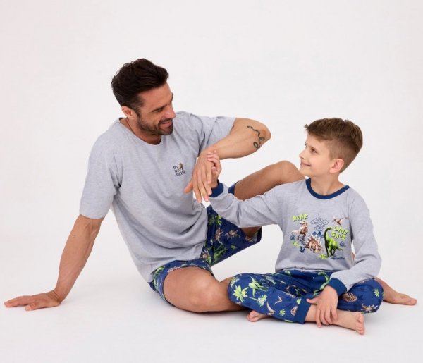 CORNETTE PIŻAMA MĘSKA 326/272 DINOSAUR 2 KR R.3XL-5XL
