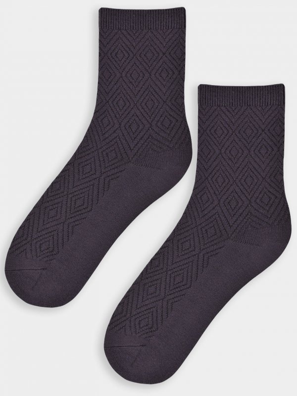 NOVITI SKARPETY SB141 Z WEŁNĄ  ROMBY