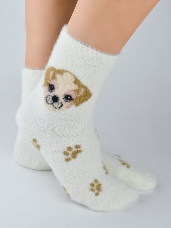 NOVITI SKARPETY SP023 PUCHATE PIES ŁAPKI