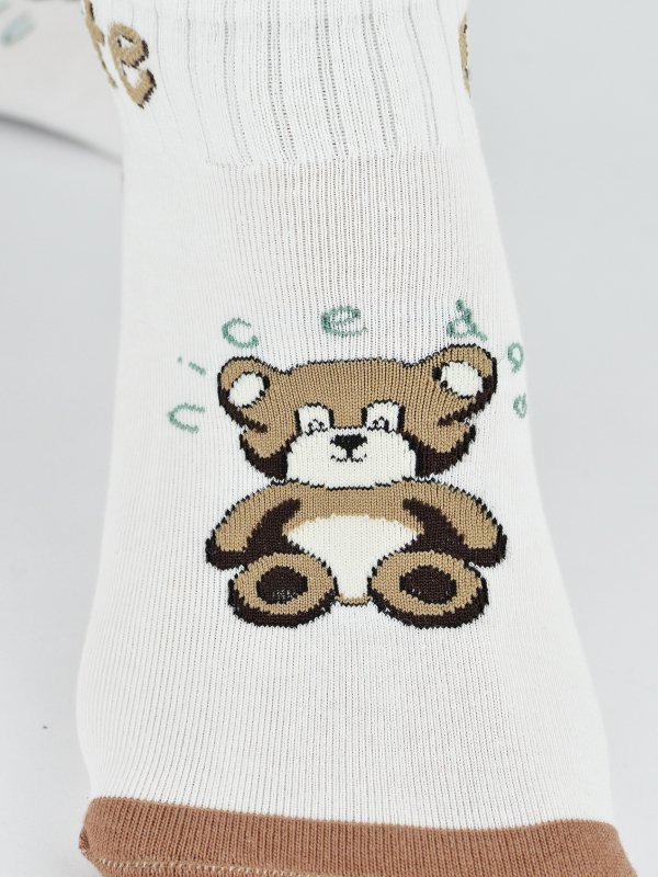 NOVITI STOPKI DAMSKIE ST089 BAWEŁNA MIŚ