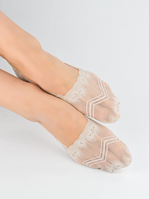 NOVITI STOPKI DAMSKIE SN070 NISKIE KORONKA SILIKON ABS