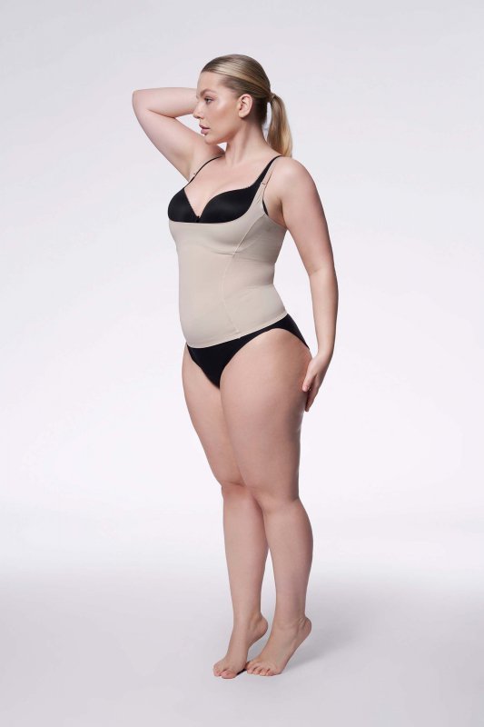 Julimex Koszula 214 Basic Cami Top Open Biust Naturalna