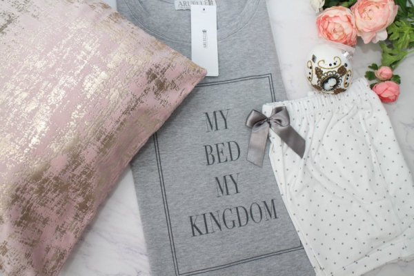 Aruelle Piżama Kingdom Short Dots & Grey