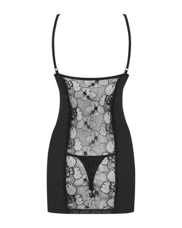 Obsessive Koszulka Heartina Chemise Czarna + stringi GRATIS!