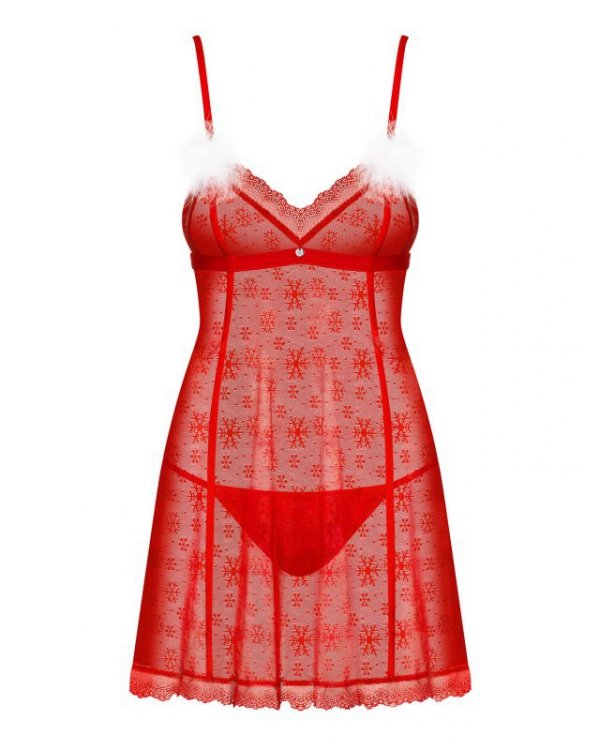 Obsessive Koszulka Claussica Babydoll Red