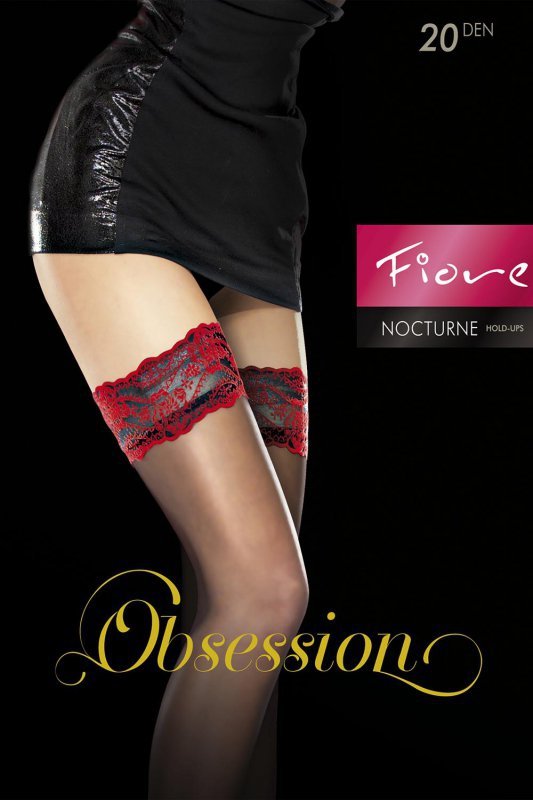 Fiore Nocturne 20 den bielizna wyrób pończoszniczy pończochy samonośne