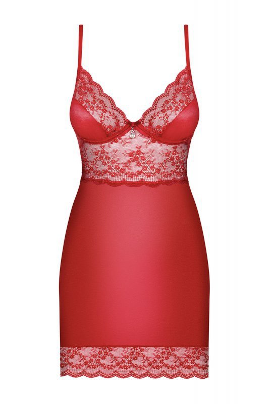 Obsessive Lovica chemise bielizna nocna komplet koszulka + stringi