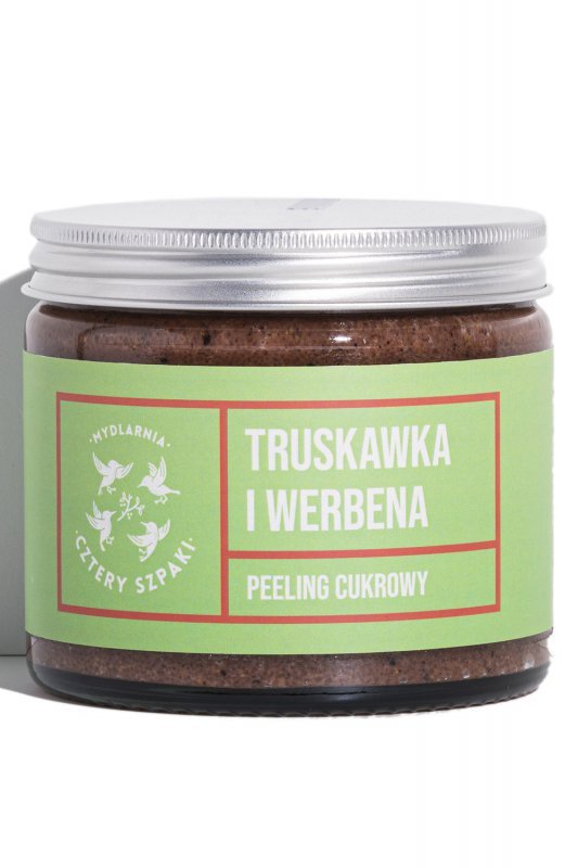 Mydlarnia Cztery Szpaki Zestaw Mydło w kostce + Peeling do ciała + Delikatny dezodorant w kremie Truskawka i Werbena kosmetyki z