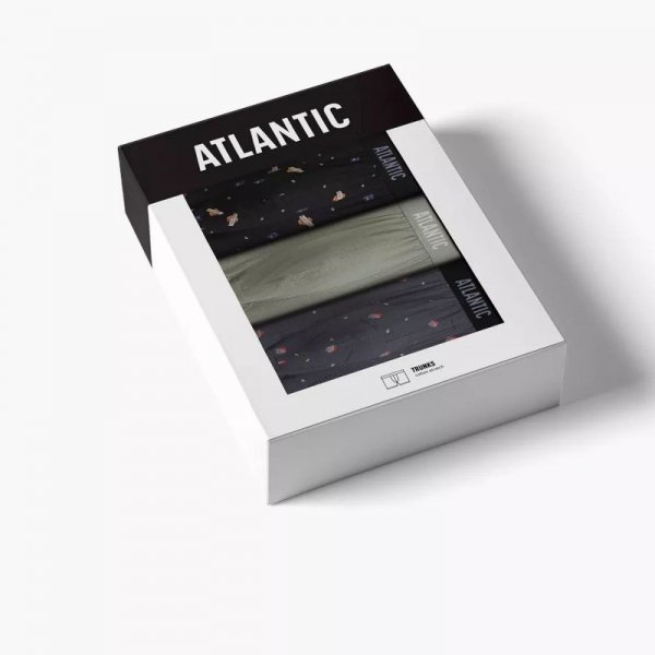 Atlantic Bokserki 211 3-pak cza/zie/grf