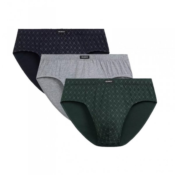 Atlantic Slipy 205 3-pak granat/zielone/szare