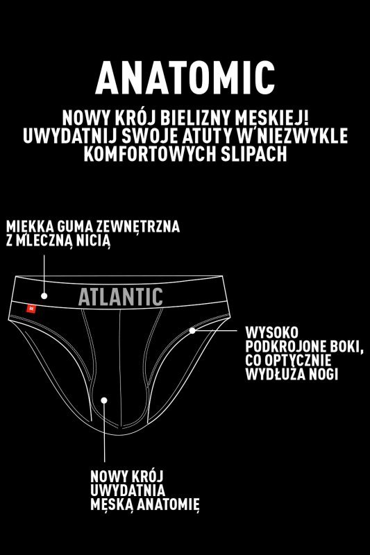 Atlantic Slipy Sport 1573 czekoladowe