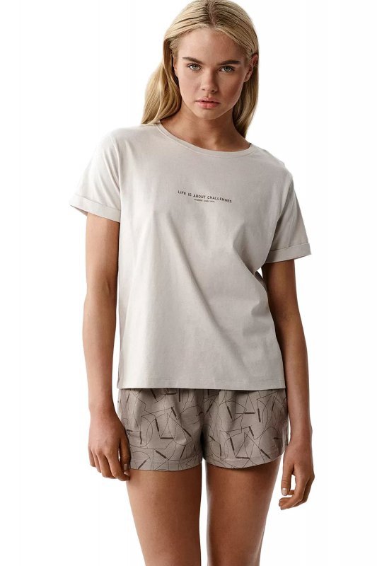 Atlantic Piżama damska NLP 508 beż/kam