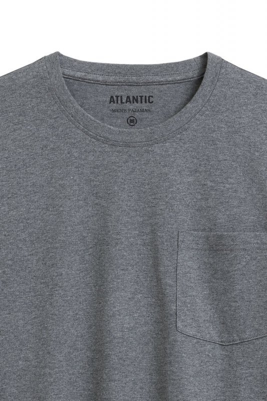 Atlantic Piżama męska 373 szary melanż/czarna
