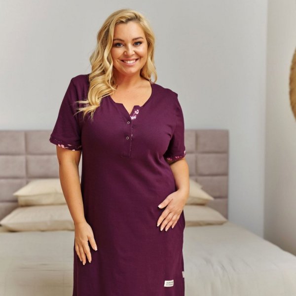 Doctornap Koszula nocna TB 7472 burgundy plus