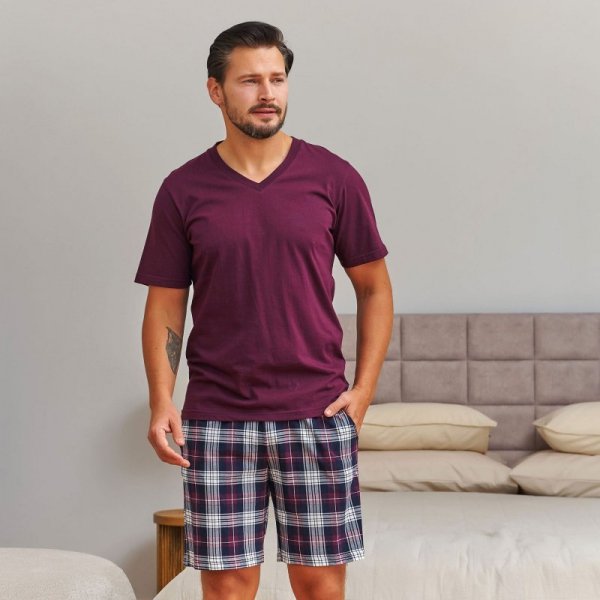 Doctornap Piżama męska PMB 7476 burgundy plus