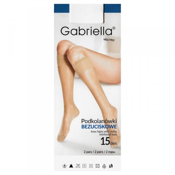 Gabriella Podkolanówki bezuciskowe lycra 500 15 den blue