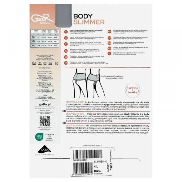Gatta Rajstopy Body Slimmer 40 den nero