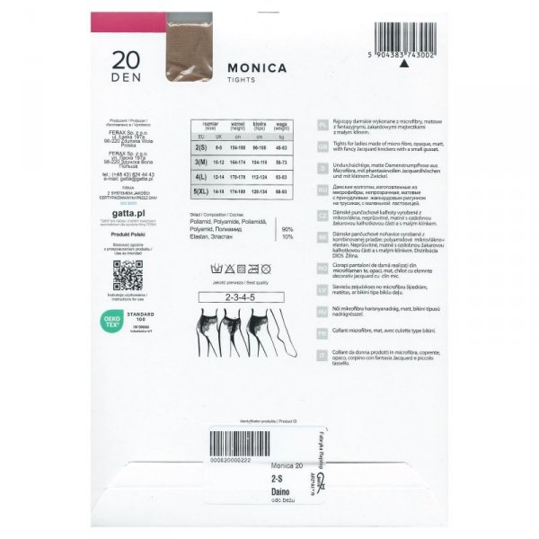 Gatta Rajstopy Monica microfibre 20den moka