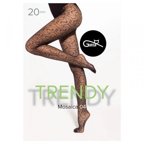 Gatta Rajstopy Mosaica 04 czarne plus
