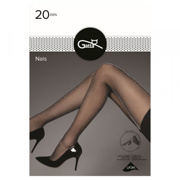 Gatta Rajstopy Nais lurex nero/gold