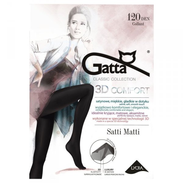 Gatta Rajstopy Satti Matti 120den czarne