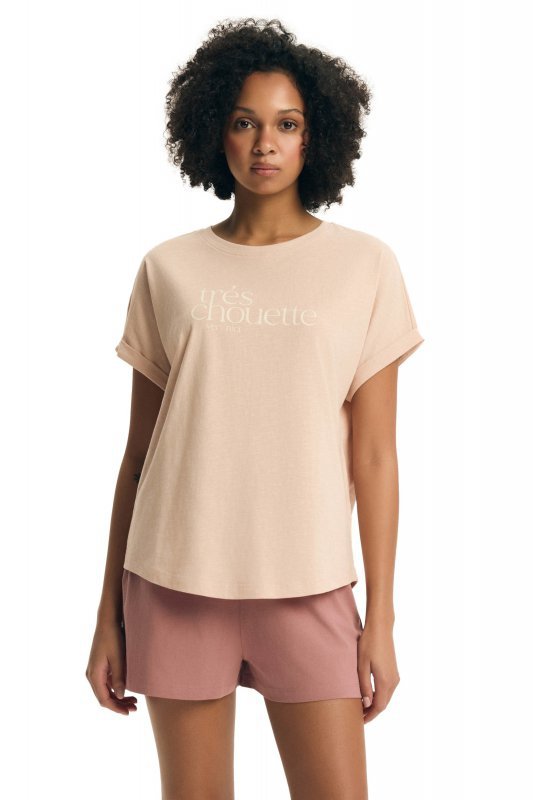 Esotiq-Henderson Piżama damska Emela 44487 brzoskwiniowa