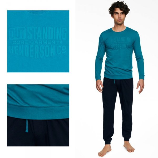 Esotiq-Henderson Piżama Badge 40040 turkusowa zieleń