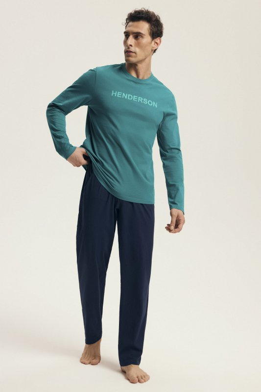 Esotiq-Henderson Piżama męska Vise 43490 zielona